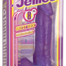 Фиолетовый фаллос на присоске CRYSTAL JELLIES - 20,5 см. купить в секс шопе