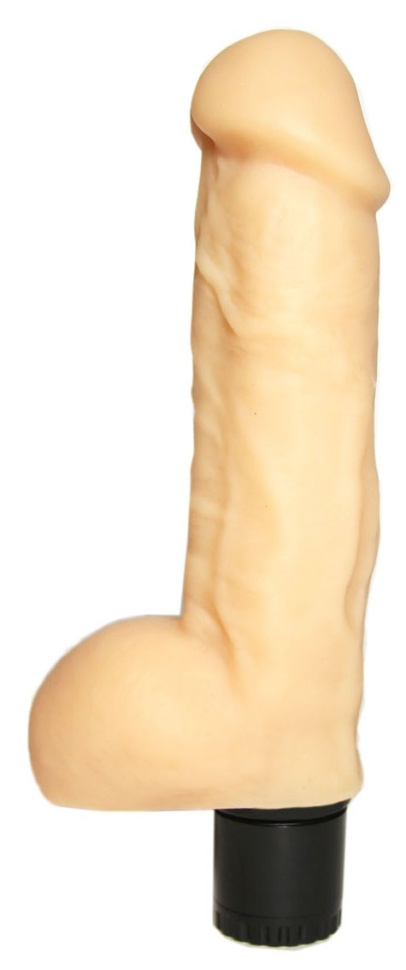 Вибратор реалистичной формы №5 с мошонкой - 17 см. купить в секс шопе