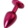 Красная анальная пробка с кристаллом красного цвета - 7,2 см. купить в секс шопе