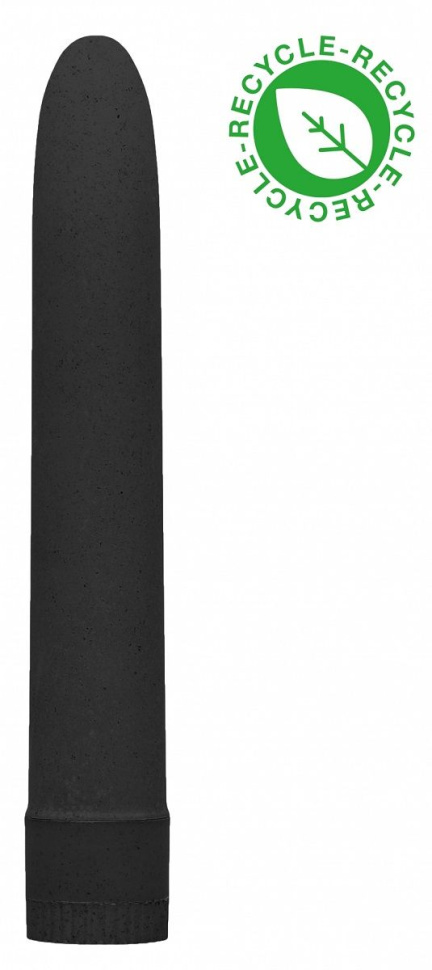 Черный экологичный вибромассажер Natural Pleasure 7  - 17,7 см. купить в секс шопе