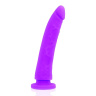 Фиолетовый фаллоимитатор из силикона Delta Сlub Toys Dong Purple Silicone - 20 см. купить в секс шопе