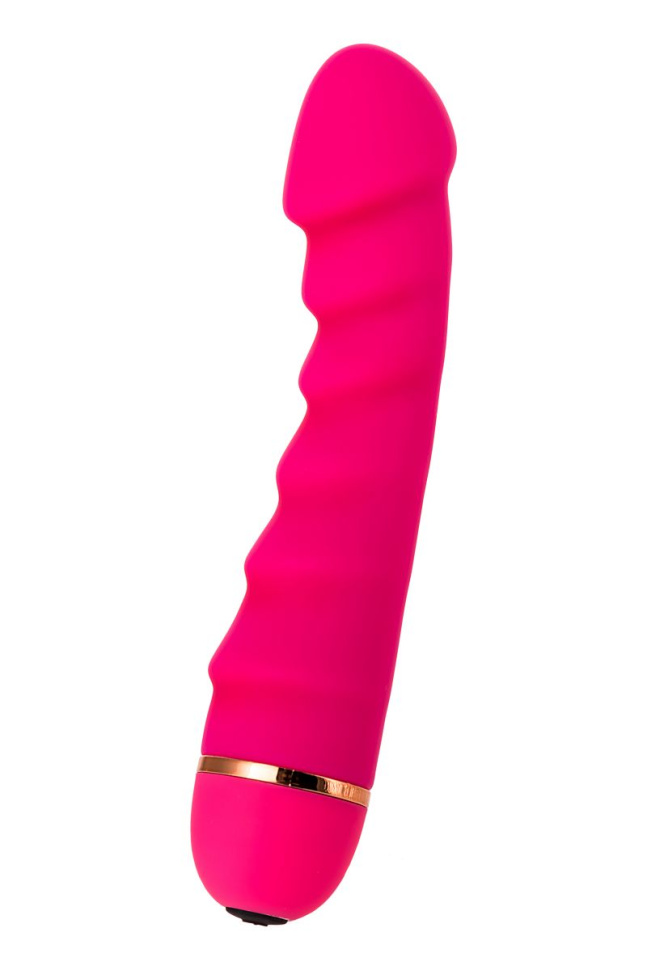 Розовый рельефный вибростимулятор точки G - 16 см. купить в секс шопе