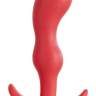 Красный плаг изогнутой формы - 12 см. купить в секс шопе