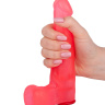 Розовая насадка-фаллос для трусиков Harness - 16,5 см. купить в секс шопе