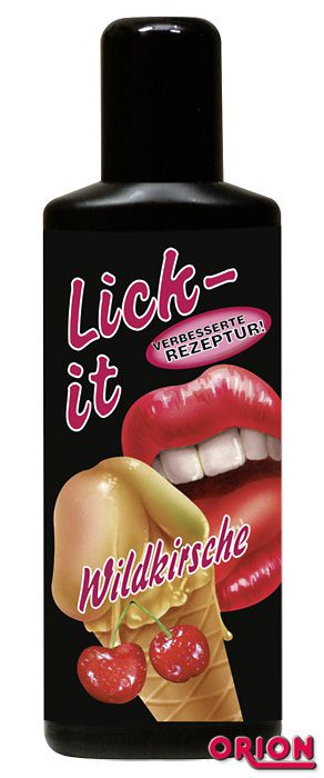 Съедобная смазка Lick It со вкусом вишни - 100 мл. купить в секс шопе