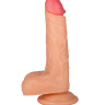 Телесный фаллоимитатор на присоске Brave - 17,5 см. купить в секс шопе