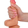 Телесный фаллоимитатор на присоске Brave - 17,5 см. купить в секс шопе