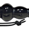 Чёрная анальная ёлочка с петелькой - 18 см. купить в секс шопе