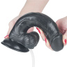 Черный фаллоимитатор Squirt Extreme 9 с имитацией эякуляции - 23 см. купить в секс шопе