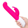 Розовый вибромассажер для G-точки Come hither G-Spot Rabbit - 24,5 см. купить в секс шопе