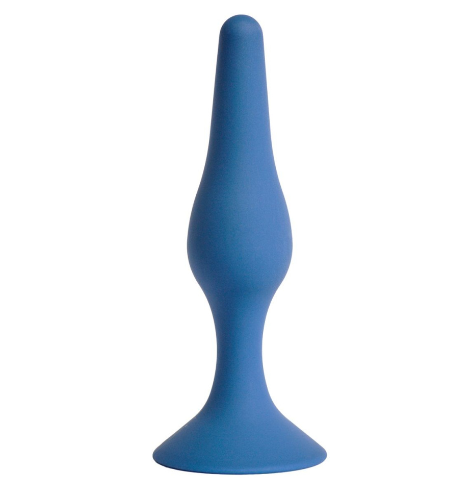 Синяя анальная пробка Gravity S - 10,5 см. купить в секс шопе