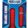 Малый красный вибромассажер для анальной стимуляции MENZSTUFF RIBBED TORPEDO - 10 см. купить в секс шопе