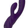 Фиолетовый вибратор с клиторальным стимулятором Nalone PureX2 - 20,7 см. купить в секс шопе