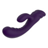 Фиолетовый вибратор с клиторальным стимулятором Nalone PureX2 - 20,7 см. купить в секс шопе
