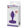 Фиолетовая анальная пробка с мощной вибрацией Vibra - 8,6 см. купить в секс шопе