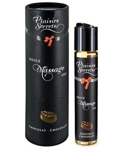 Массажное масло с ароматом шоколада Huile de Massage Gourmande Chocolat - 59 мл. купить в секс шопе