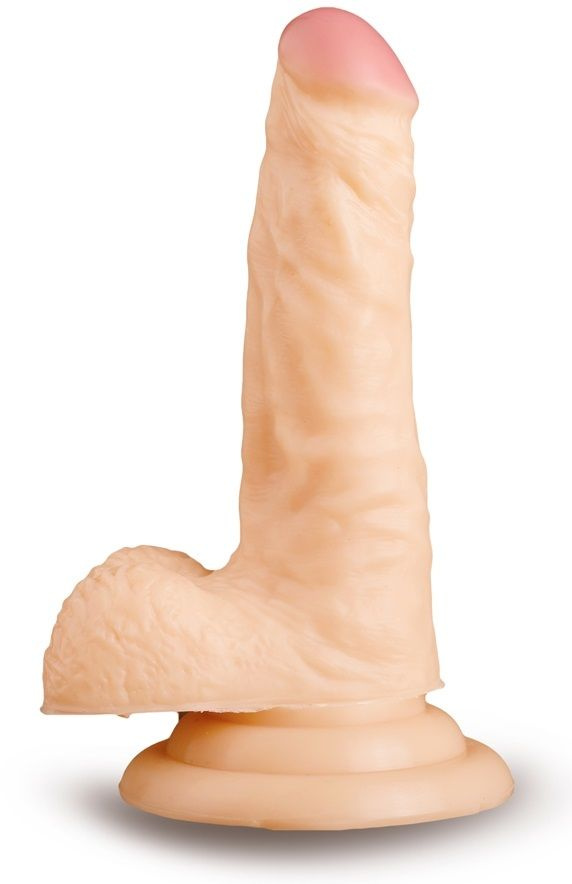 Телесный фаллоимитатор на присоске - 16 см. купить в секс шопе