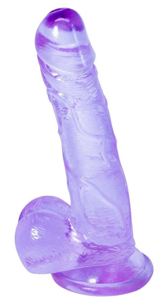 Фиолетовый фаллоимитатор Oxygen - 17,5 см. купить в секс шопе