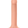 Телесный фаллос на присоске Silicone Bendable Dildo XL - 20 см. купить в секс шопе