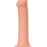 Телесный фаллос на присоске Silicone Bendable Dildo XL - 20 см. купить в секс шопе