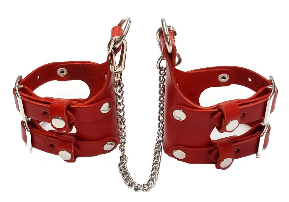 Красные изящные наручники Ellada купить в секс шопе