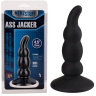 Чёрный анальный стимулятор ASS JACKER - 12 см. купить в секс шопе