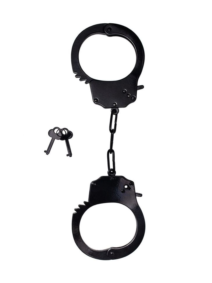 Черные стальные наручники купить в секс шопе