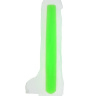 Прозрачно-зеленый фаллоимитатор, светящийся в темноте, Clark Glow - 22 см. купить в секс шопе