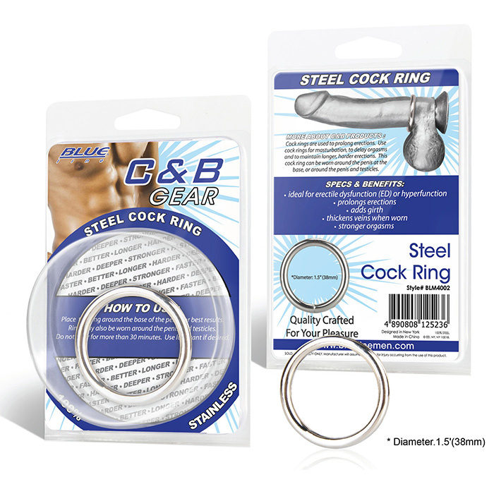 Стальное эрекционное кольцо STEEL COCK RING - 4.5 см. купить в секс шопе