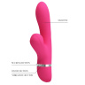 Розовый вибратор Willow с вакуумной стимуляцией клитора - 20,4 см. купить в секс шопе