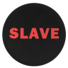 Черная анальная пробка для раба с надписью Slave Plug - 6,4 см. купить в секс шопе