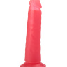 Розовый фаллоимитатор на подошве в виде присоски - 16,5 см. купить в секс шопе