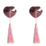 Розовые пэстисы-сердечки Gipsy с кисточками купить в секс шопе