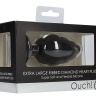 Черная анальная пробка Extra Large Ribbed Diamond Heart Plug - 9,6 см. купить в секс шопе
