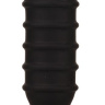 Чёрный силиконовый анальный массажер MENZSTUFF RIBBED TORPEDO DONG - 13 см. купить в секс шопе