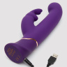 Фиолетовый вибратор Greedy Girl Power Motion Thrusting Rabbit Vibrator - 21,6 см. купить в секс шопе