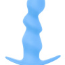 Голубая фигурная анальная вибропробка Spiral Anal Plug - 12 см. купить в секс шопе