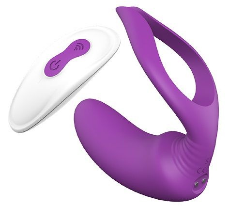 Фиолетовый анальный вибратор REMOTE PRIVATE PLEASER купить в секс шопе