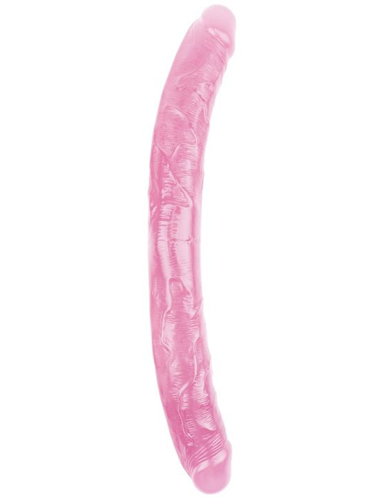 Розовый двусторонний фаллоимитатор - 46 см. купить в секс шопе
