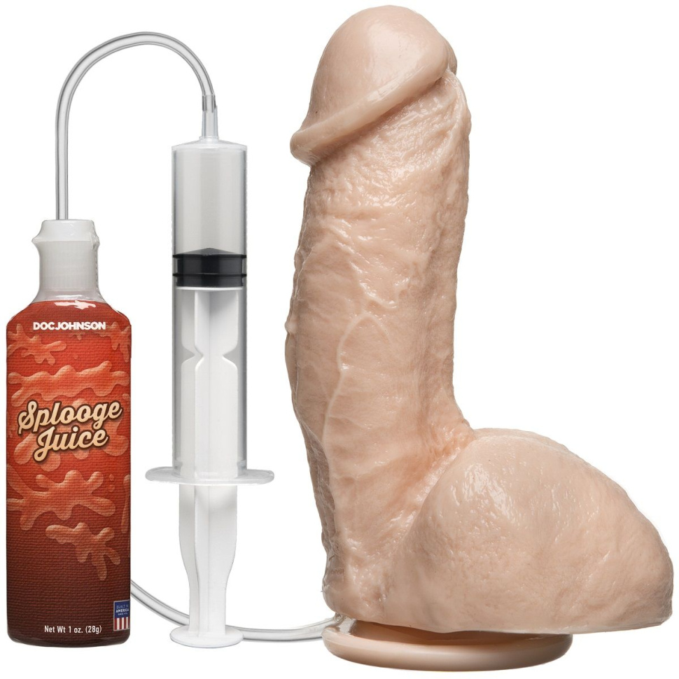 Фаллоимитатор с имитацией семяизвержения The Amazing Squirting Realistic Cock - 18,8 см. купить в секс шопе