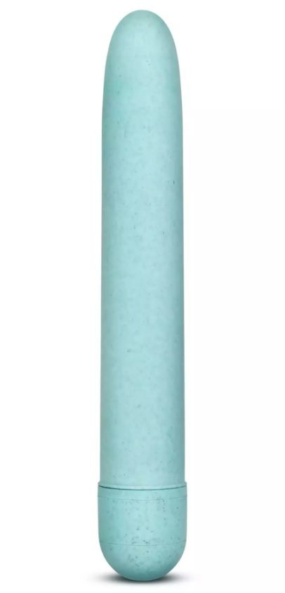 Голубой биоразлагаемый вибратор Eco - 17,8 см. купить в секс шопе
