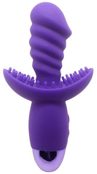 Фиолетовый вибратор INDULGENCE Wild Ride - 16,5 см. купить в секс шопе