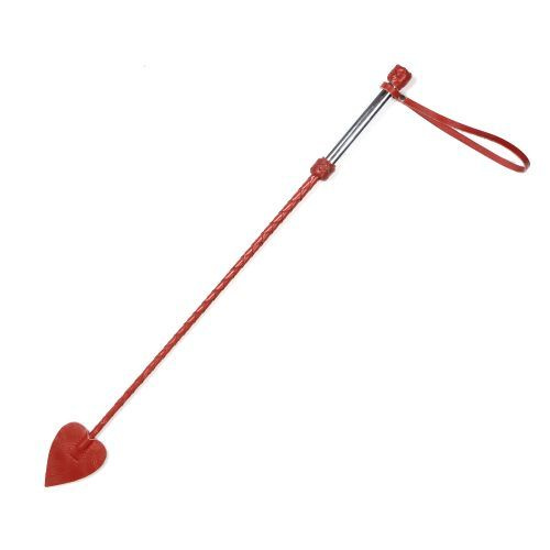 Красный стек с металлической рукоятью и наконечником-стрелой - 70 см. купить в секс шопе