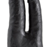 Чёрный анально-вагинальный фаллоимитатор Double Penetrator - 20,9 см. купить в секс шопе