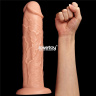 Телесный фаллоимитатор-гигант 11 Realistic Long Dildo - 28 см. купить в секс шопе
