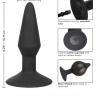 Расширяющаяся анальная пробка со съемным шлангом Medium Silicone Inflatable Plug - 10,75 см. купить в секс шопе