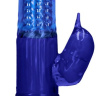 Синий вибратор-кролик Rotating Dolphin - 23 см. купить в секс шопе