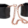 Черные мягкие наручники Entice French Cuffs с цепью купить в секс шопе