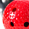 Красный кляп-шарик на черном регулируемом ремешке  купить в секс шопе