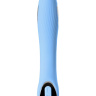 Голубой силиконовый вибратор с электростимуляцией TESLA G-POINT - 21 см. купить в секс шопе